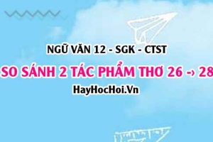 So sánh, đánh giá hai tác phẩm Thơ trang 26, 27, 28 Ngữ văn 12 Chân trời sáng tạo